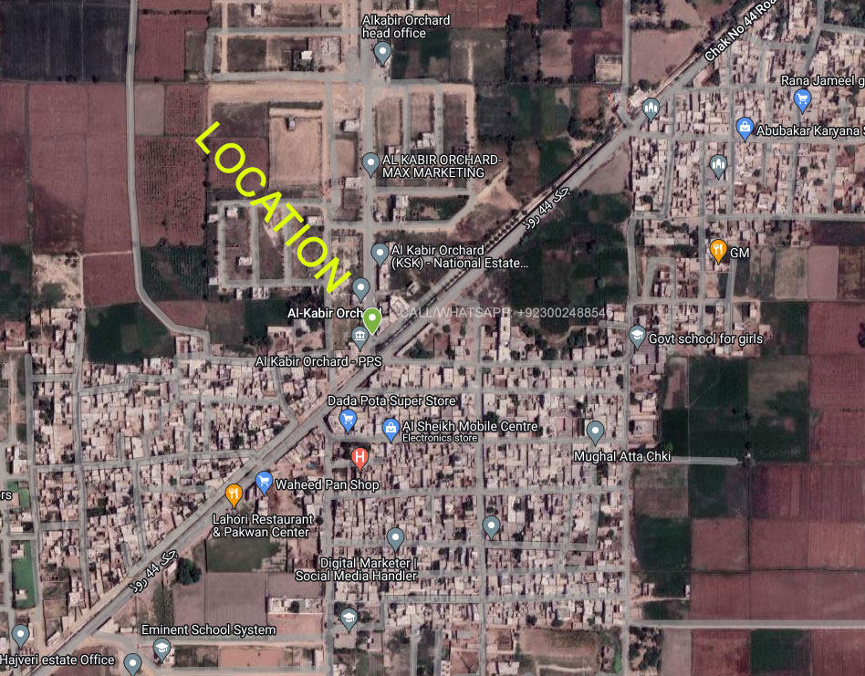 Al Kabir Orchard Lahore Location Map