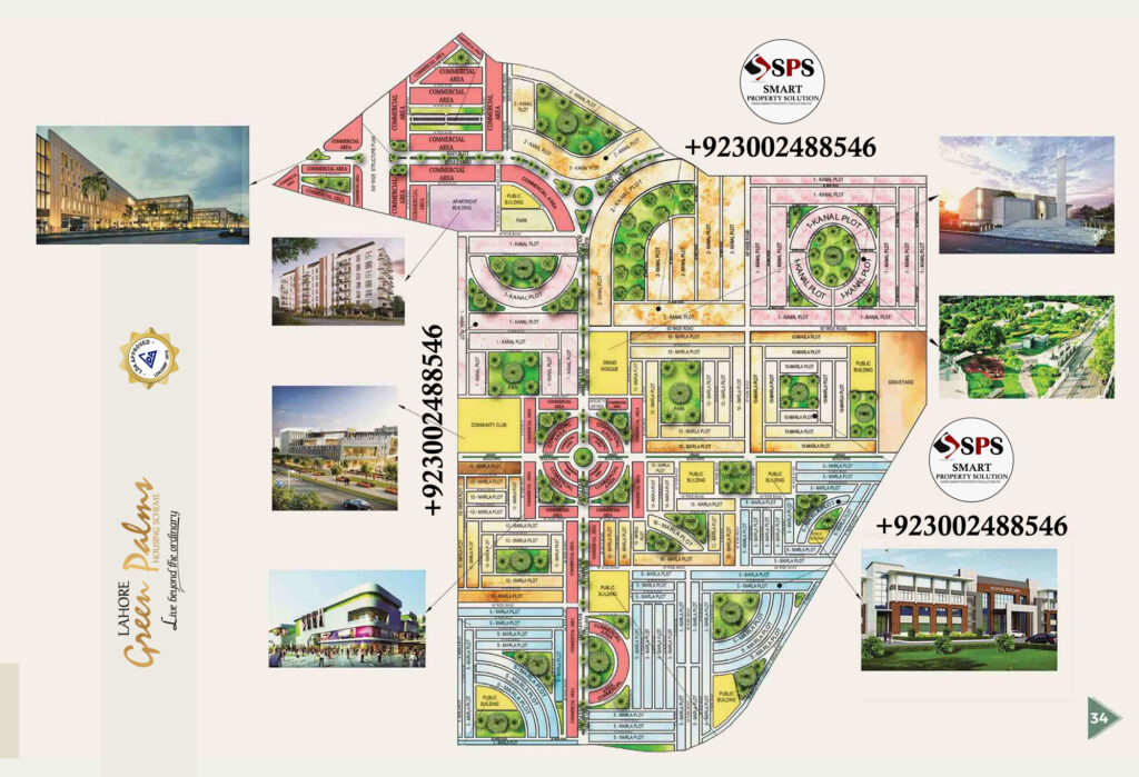 Green Palms Lahore Map Rafi Group