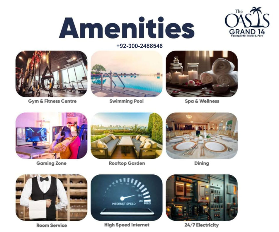 the oasis grand 14 bahria town lahore amenities