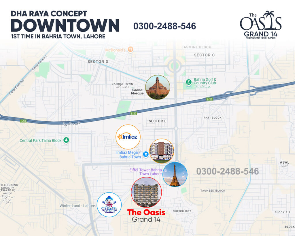 The Oasis Grand 14 Downtown Bahria Town Lahore