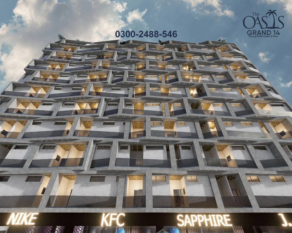 The Oasis Grand 14 Front Elevation Bahria Town Lahore